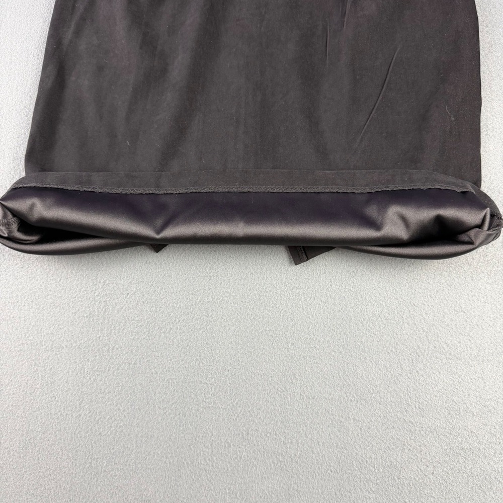 Brett Alixander Black Faux Suede Pencil Skirt Size 8 Back Vent Mini Skirt - Picture 5 of 7